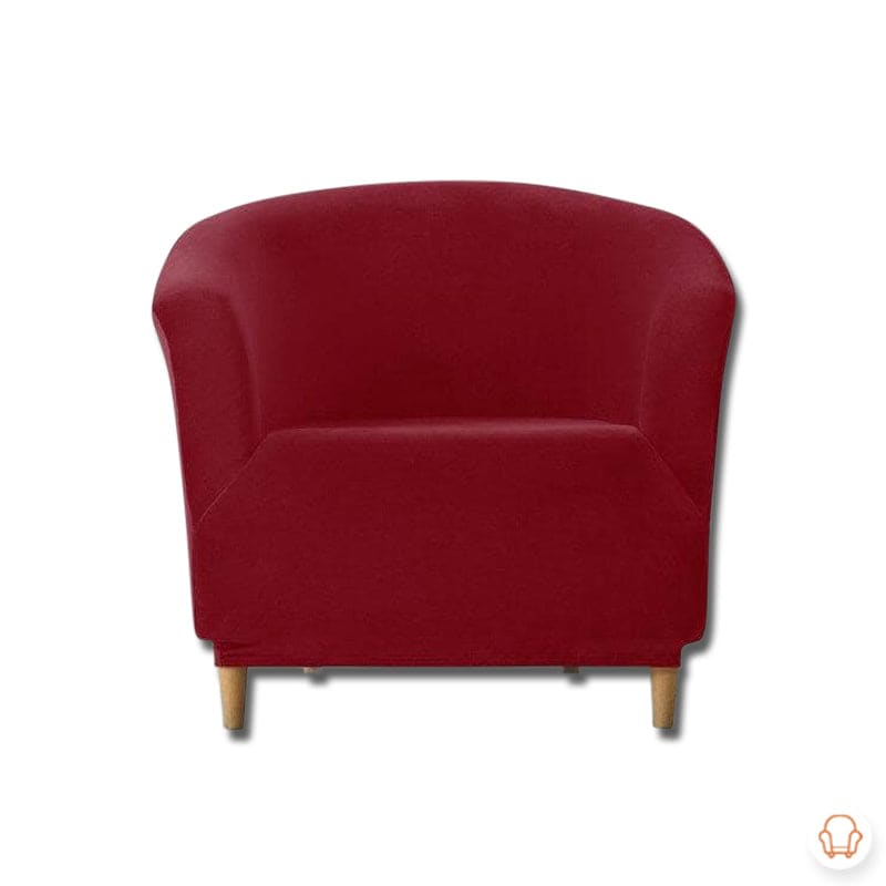 Pokrowiec na rozkładany fotel w kolorze bordowo-czerwonym