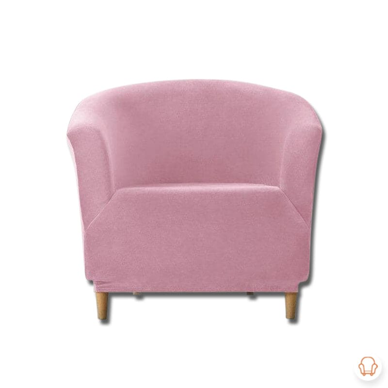 Pokrowiec na fotel rozkładany - aksamit - różowy