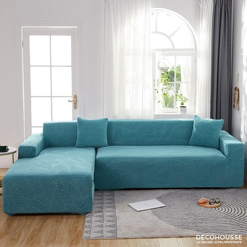 Wodoodporny pokrowiec na sofę narożną w kolorze błękitnego nieba