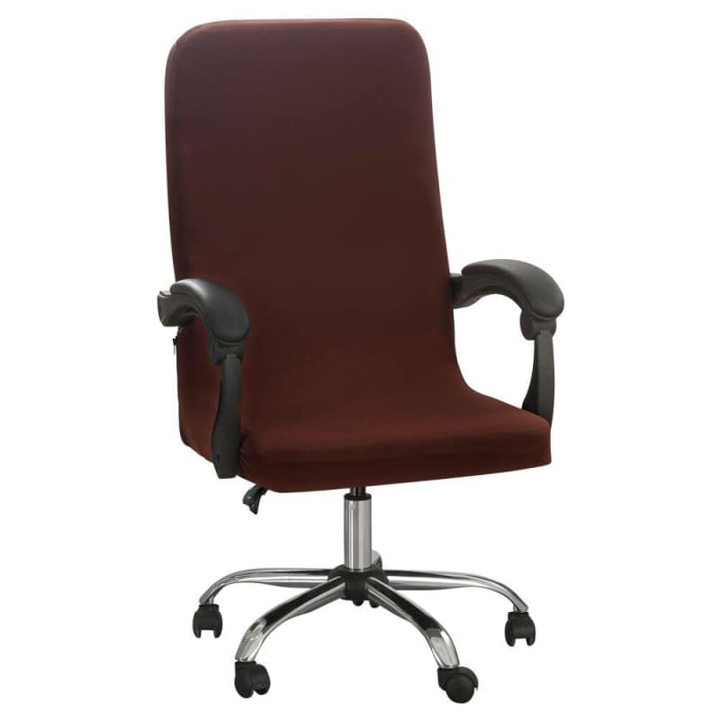 Pokrowiec na krzesło biurowe - brązowy 