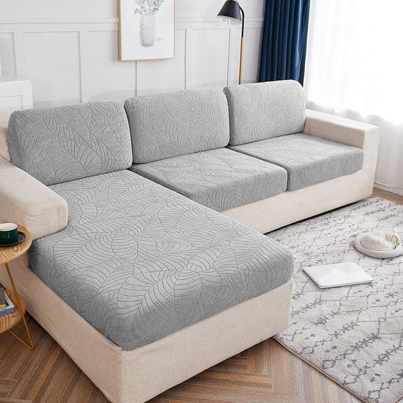 Fodera per cuscino per divano impermeabile grigio chiaro