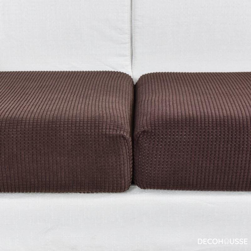 Fodera per cuscino per divano marrone