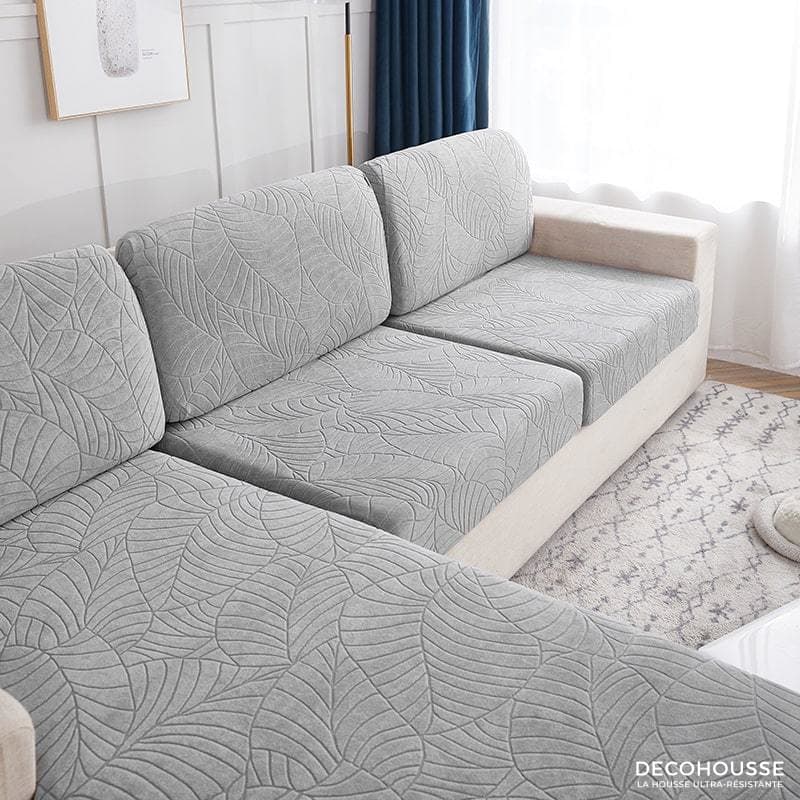Fodera per cuscino per divano impermeabile grigio chiaro