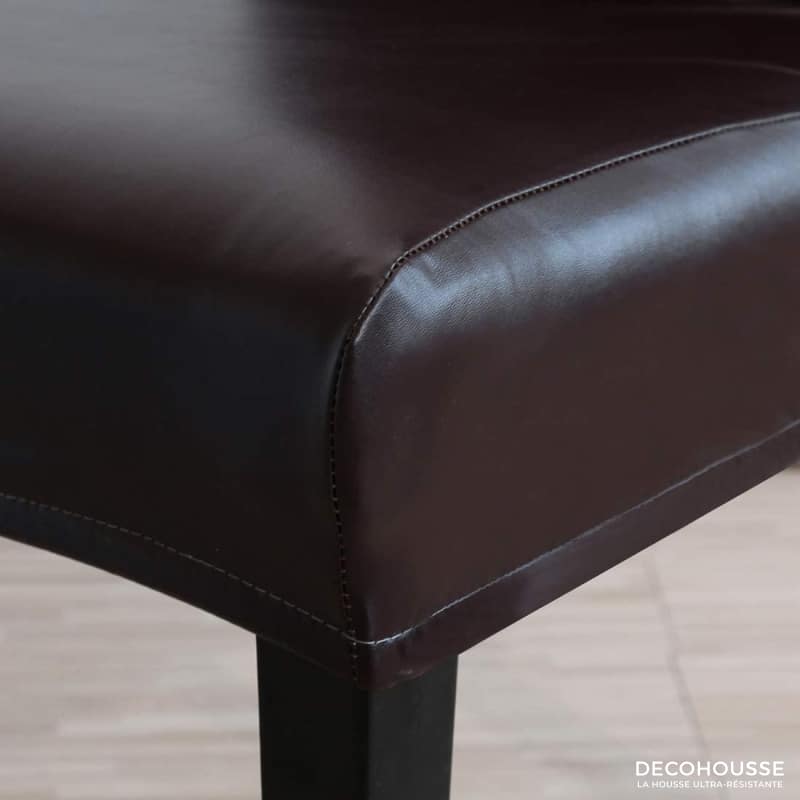 Pokrycie krzesła ze sztucznej skóry – pełne