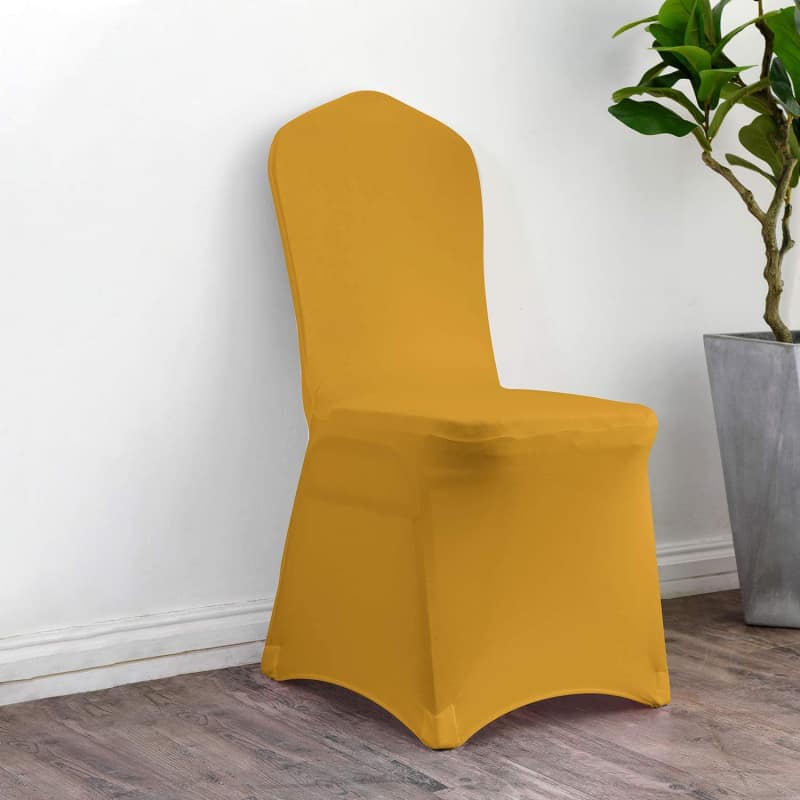 Pokrowiec na krzesło - Luksusowe wesele - Żółty