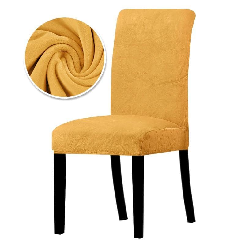 Aksamitny pokrowiec na krzesło - Słonecznik